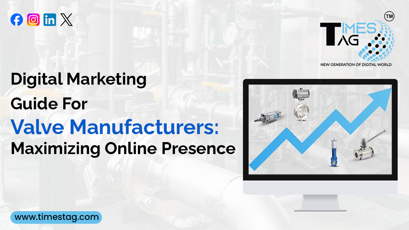 Banner image showing digital marketing guide for valve manufacturer